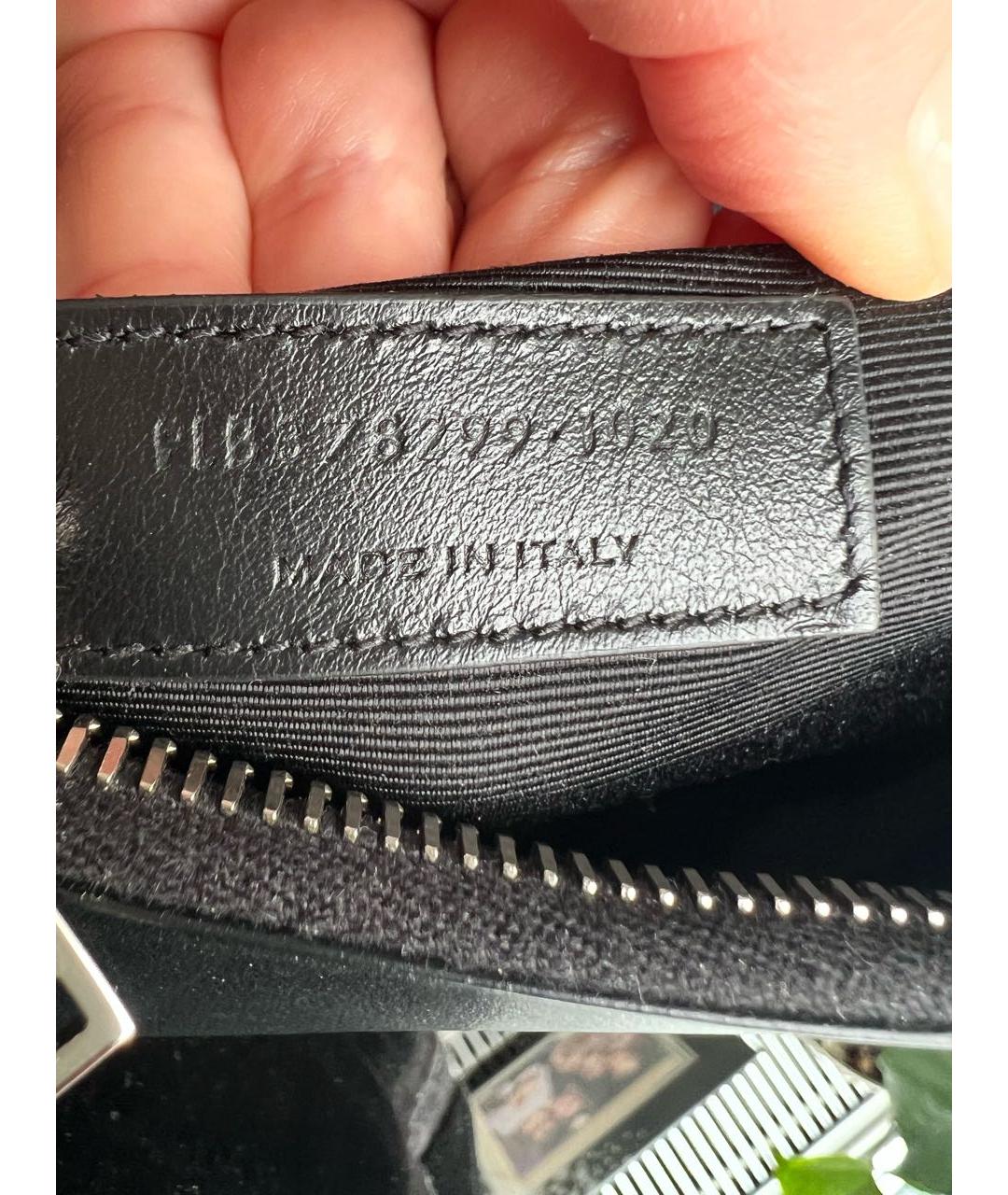 SAINT LAURENT Черная сумка тоут из лакированной кожи, фото 8