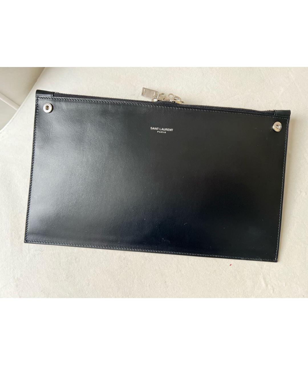 SAINT LAURENT Черная сумка тоут из лакированной кожи, фото 6