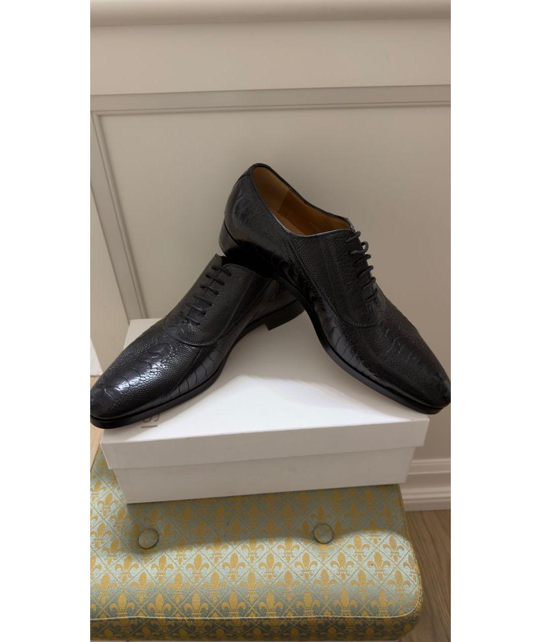 GUCCI Черные туфли из экзотической кожи, фото 3