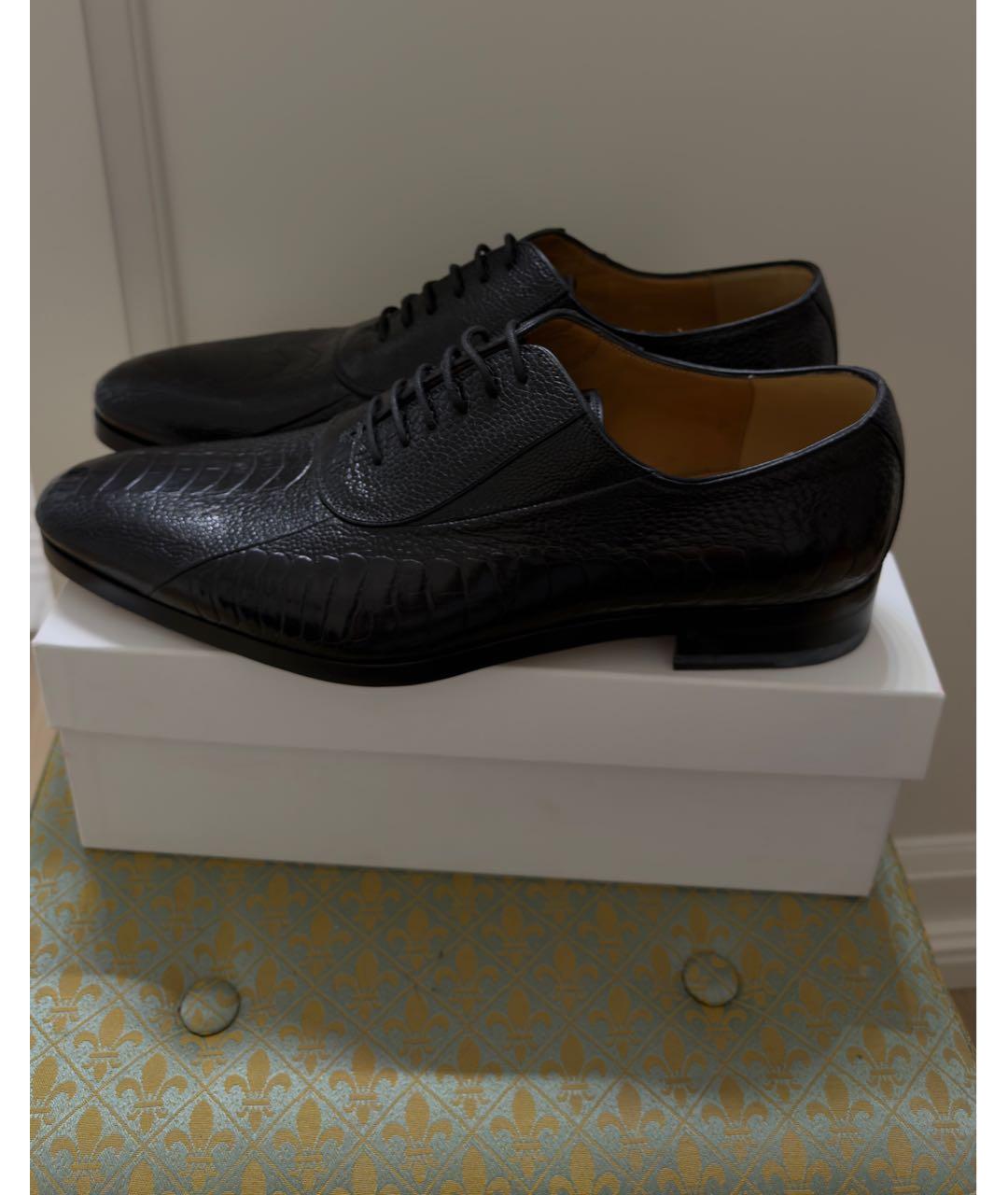 GUCCI Черные туфли из экзотической кожи, фото 5