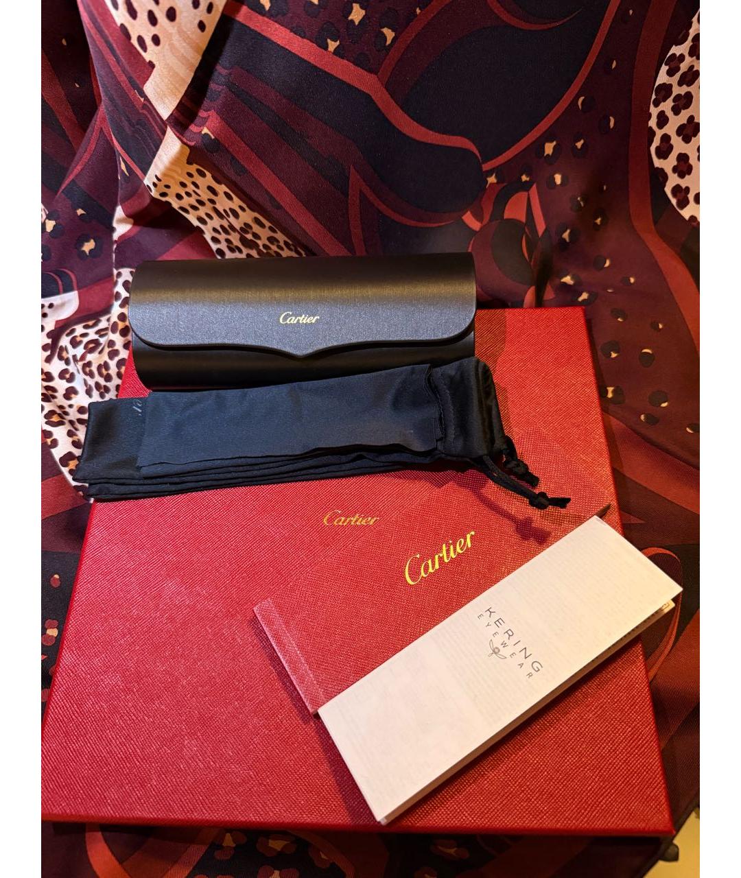 CARTIER Коричневые металлические солнцезащитные очки, фото 8