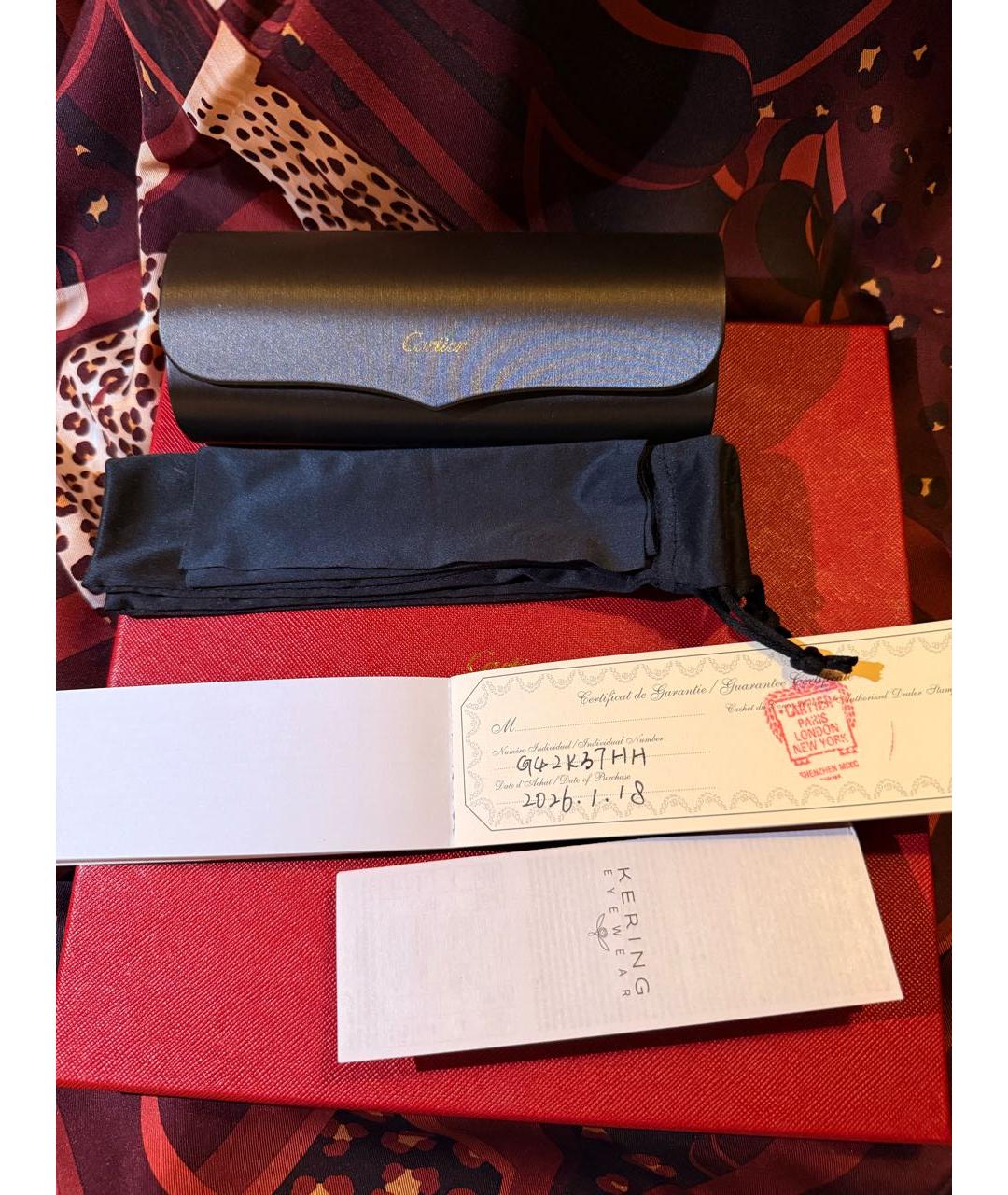 CARTIER Коричневые металлические солнцезащитные очки, фото 7