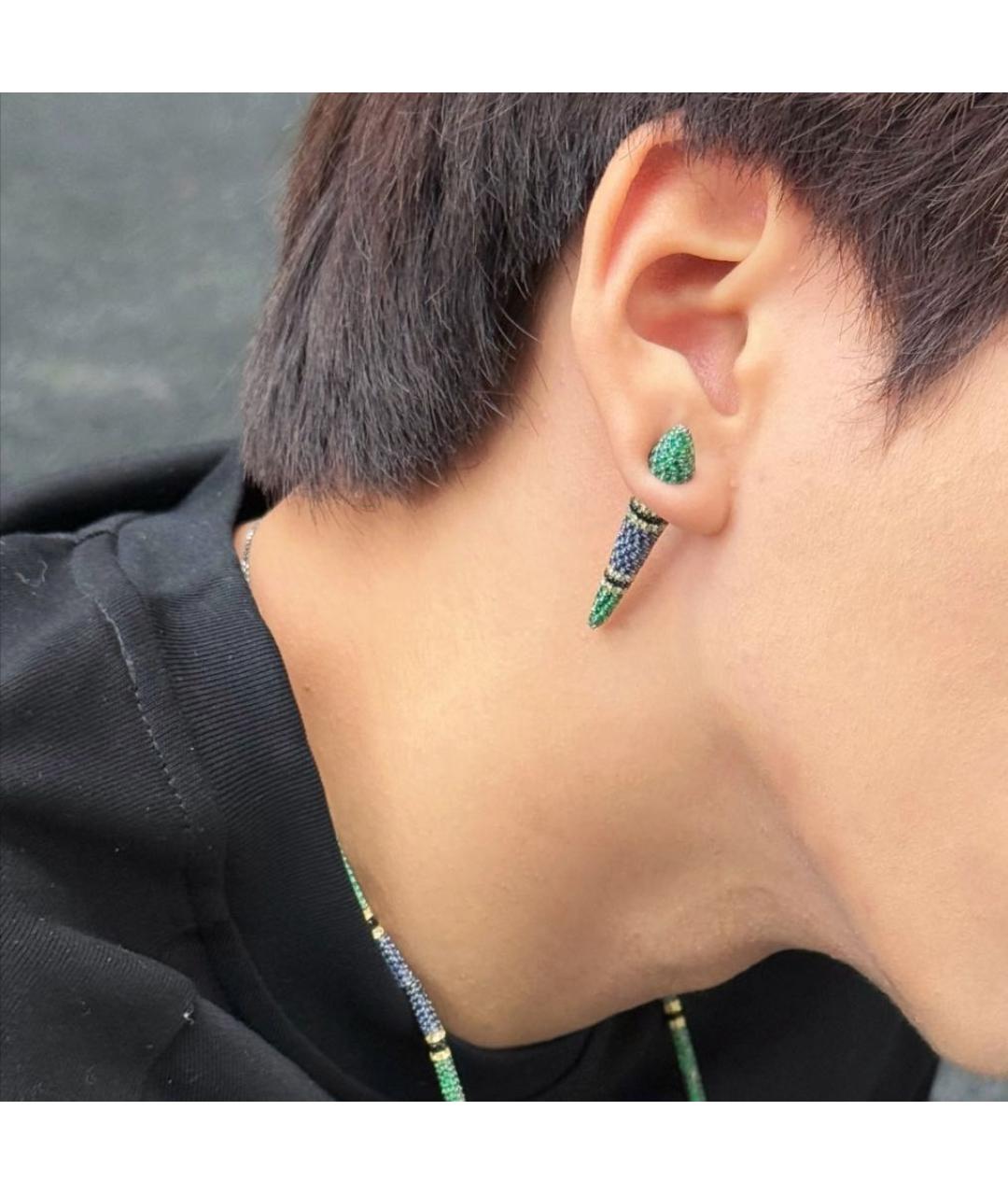 APM Monaco Синие серебряные серьги, фото 7