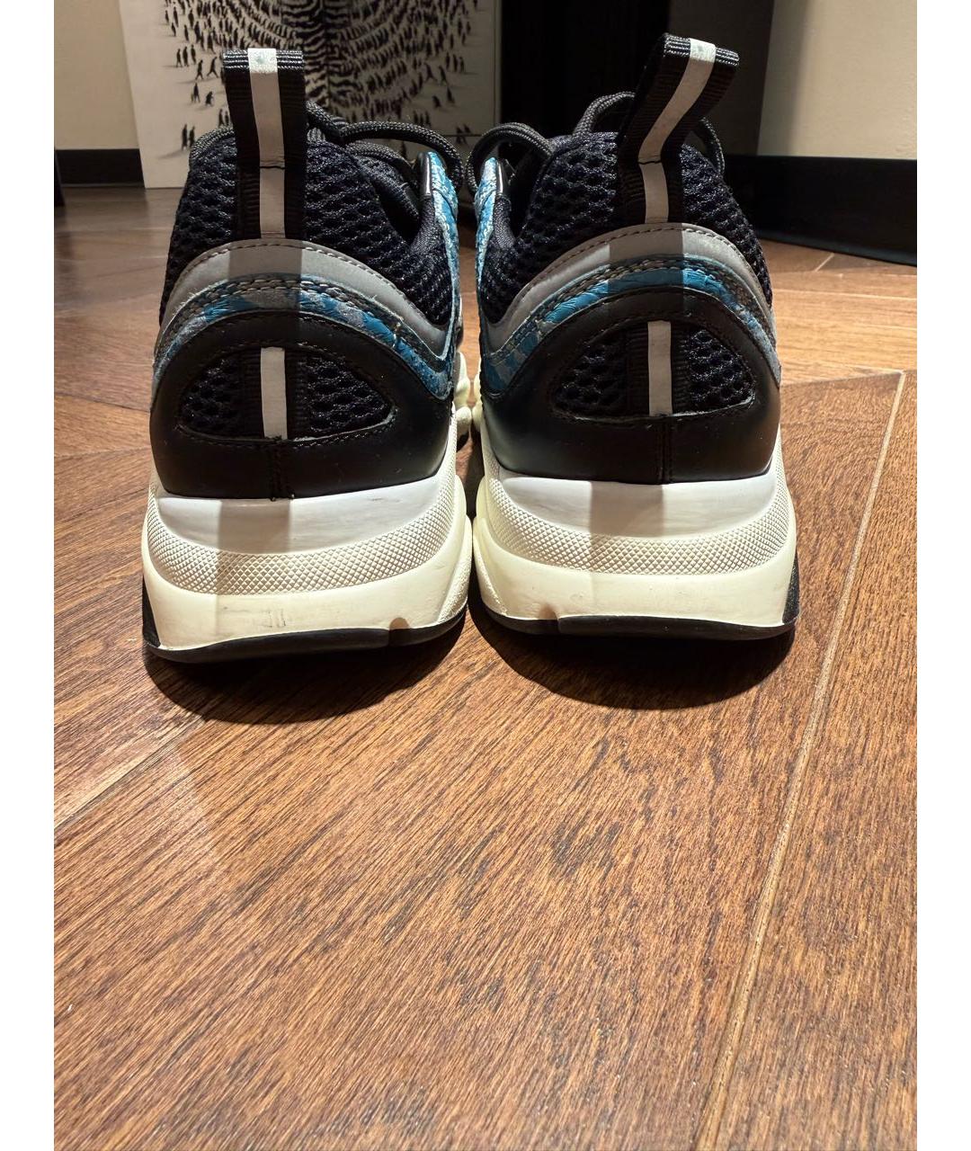 CHRISTIAN DIOR Голубые текстильные низкие кроссовки / кеды, фото 4