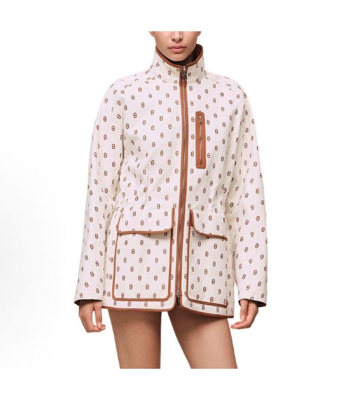 HERMES Бежевая хлопковая куртка, фото 2