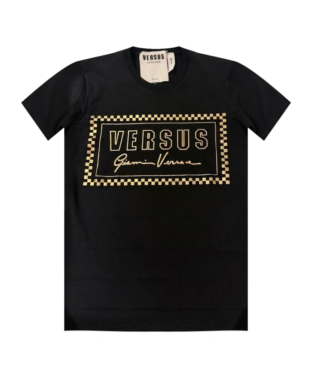 VERSUS VERSACE Черная хлопковая футболка, фото 1