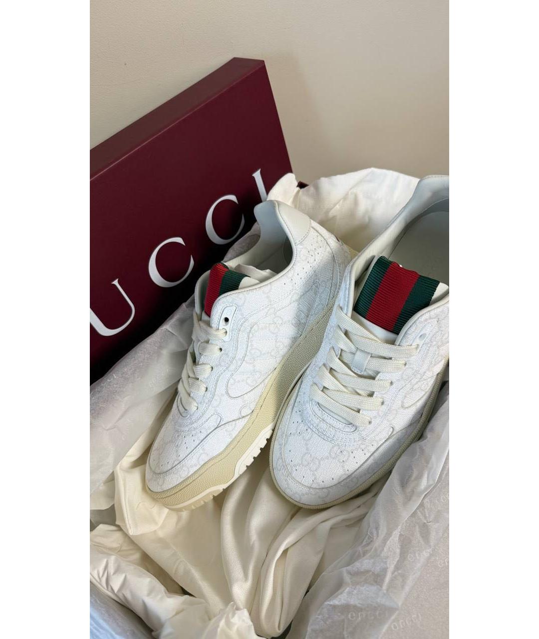 GUCCI Белые кроссовки, фото 4