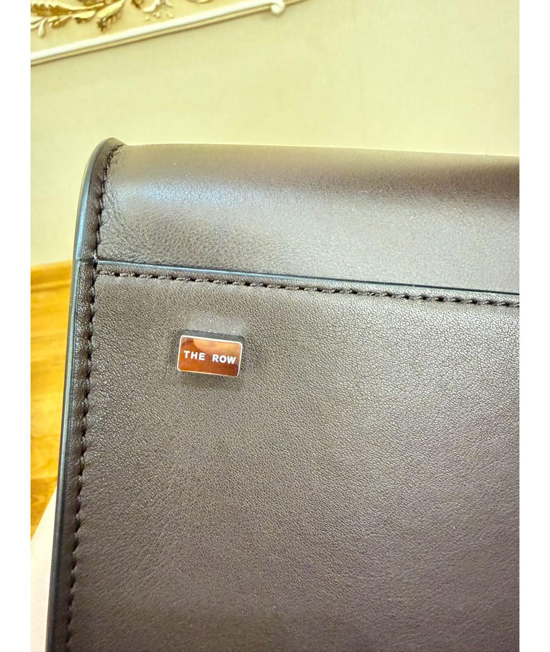THE ROW Коричневая кожаная сумка с короткими ручками, фото 7