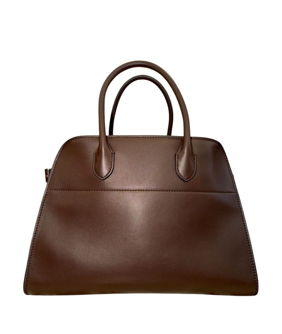 THE ROW Коричневая кожаная сумка с короткими ручками, фото 1