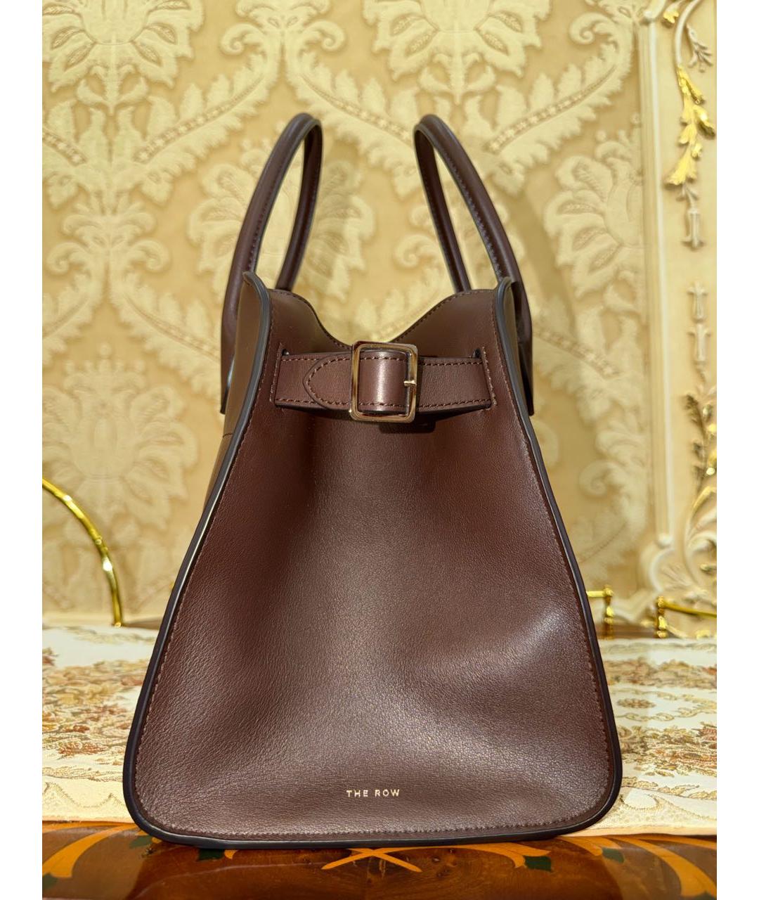 THE ROW Коричневая кожаная сумка с короткими ручками, фото 2