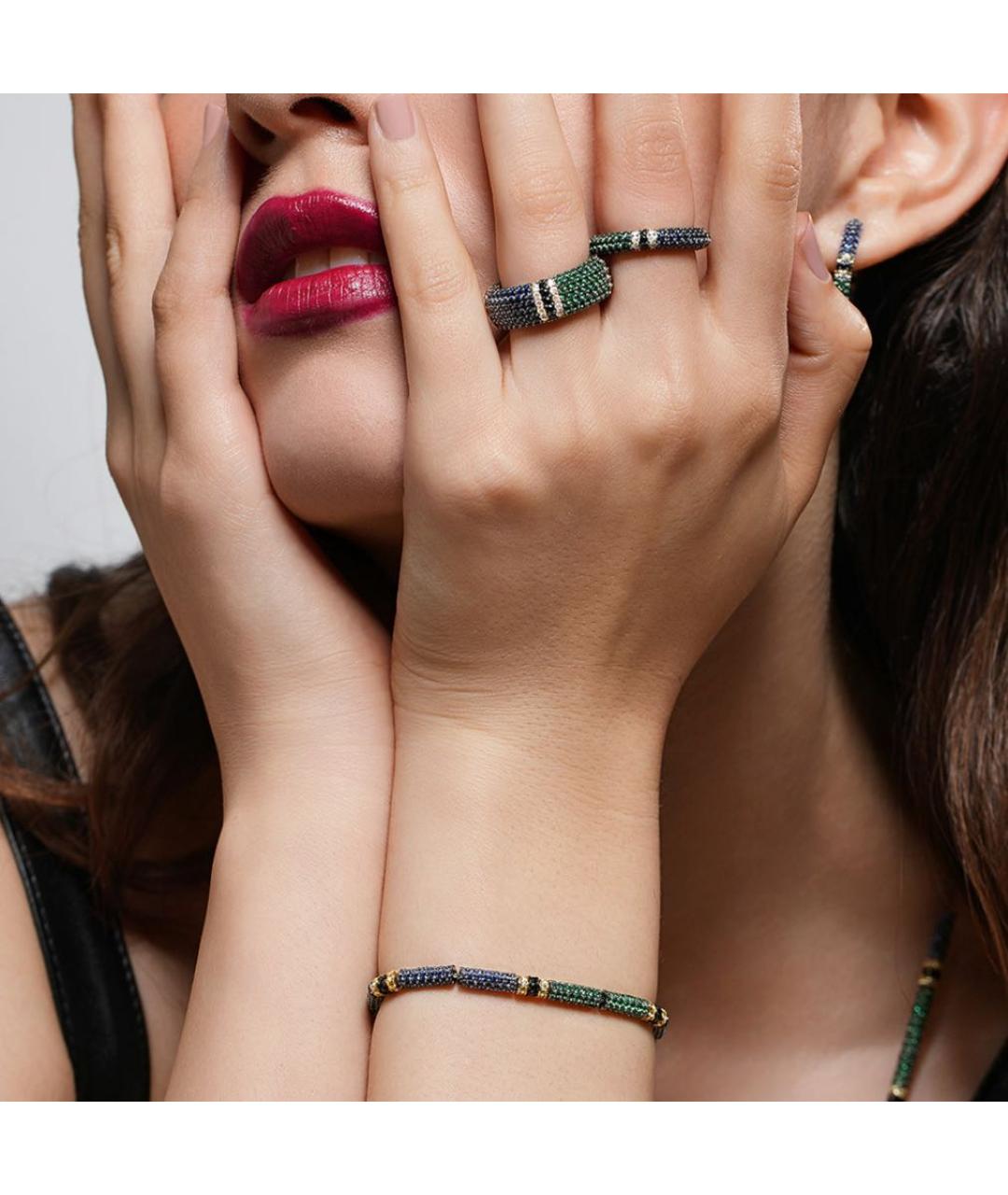 APM Monaco Синий серебряный браслет, фото 2