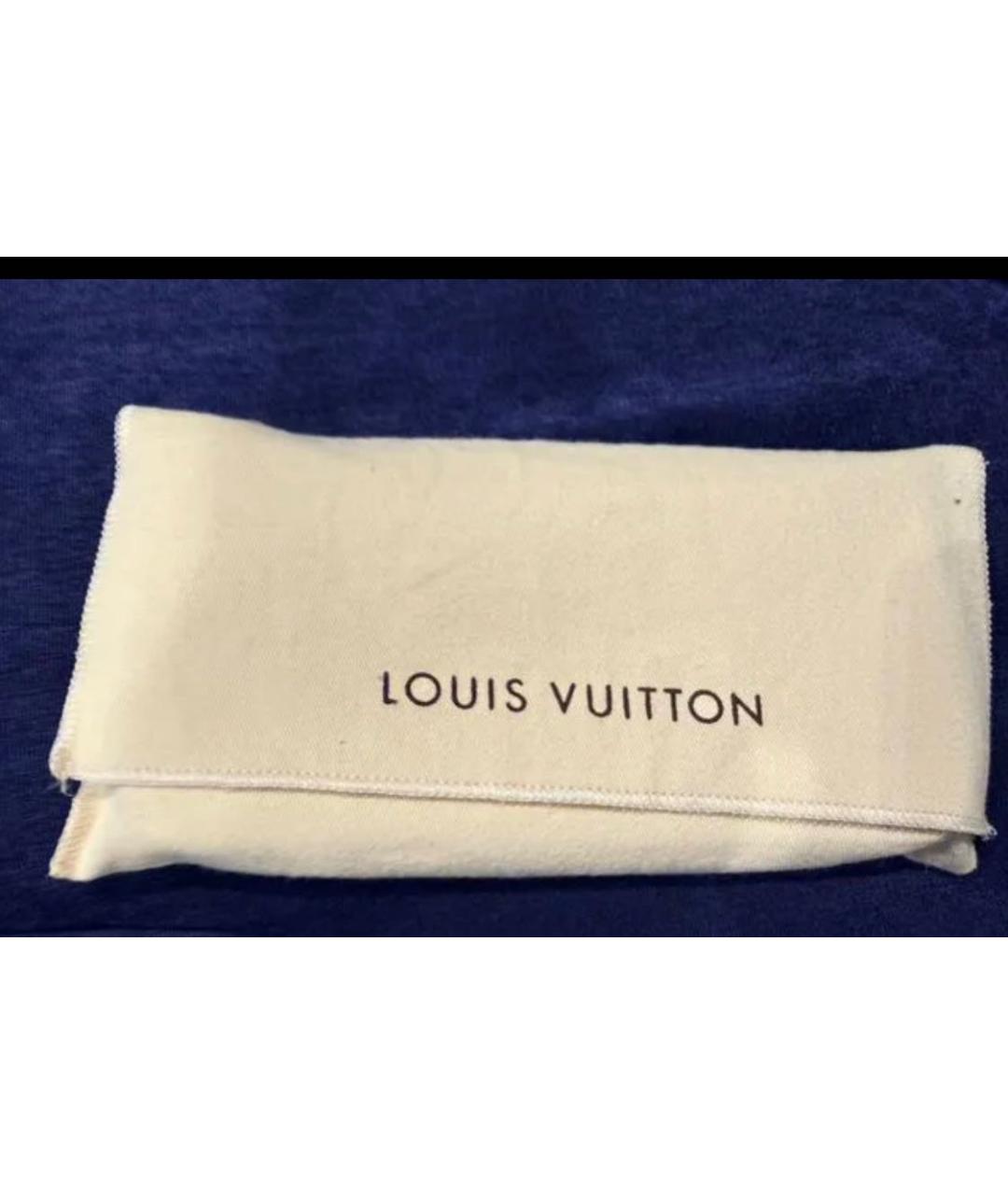 LOUIS VUITTON Желтый кожаный кошелек, фото 5