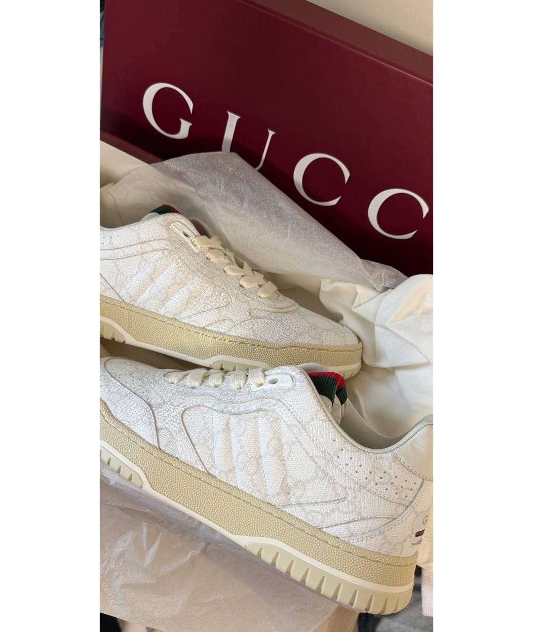 GUCCI Белые кроссовки, фото 4