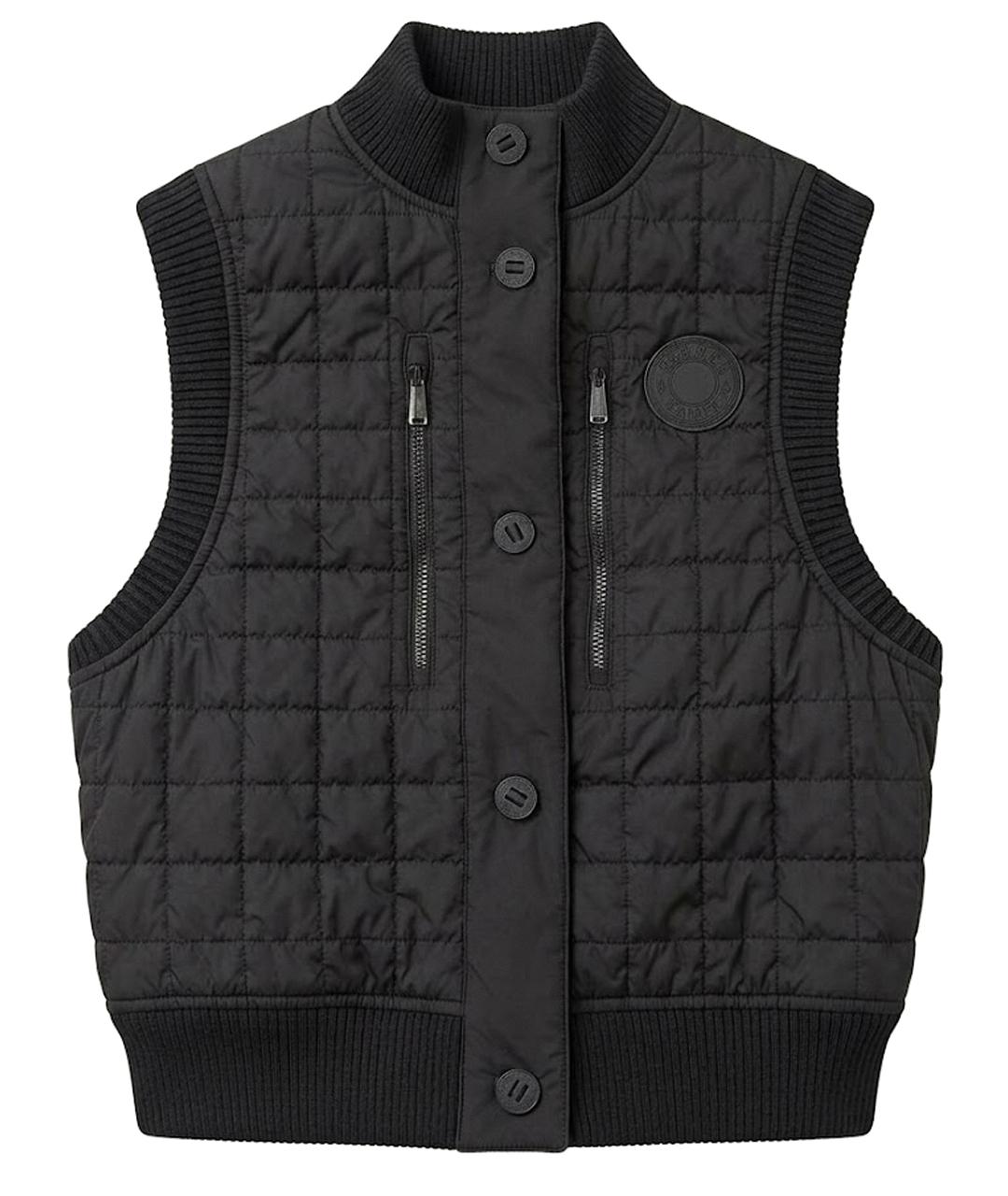 HERMES Черный хлопковый жилет, фото 1