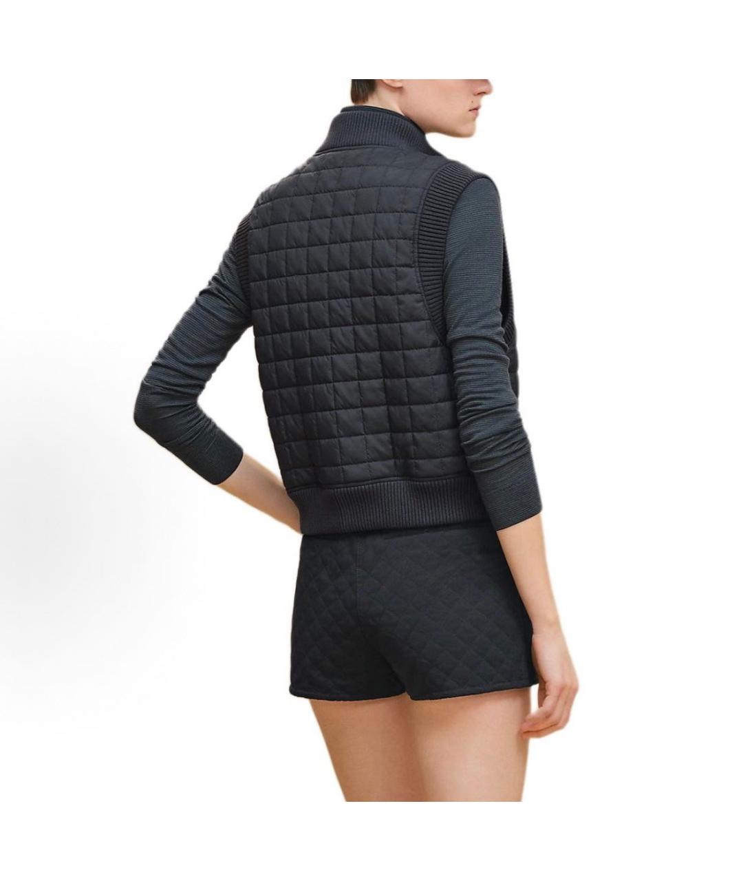 HERMES Черный хлопковый жилет, фото 4