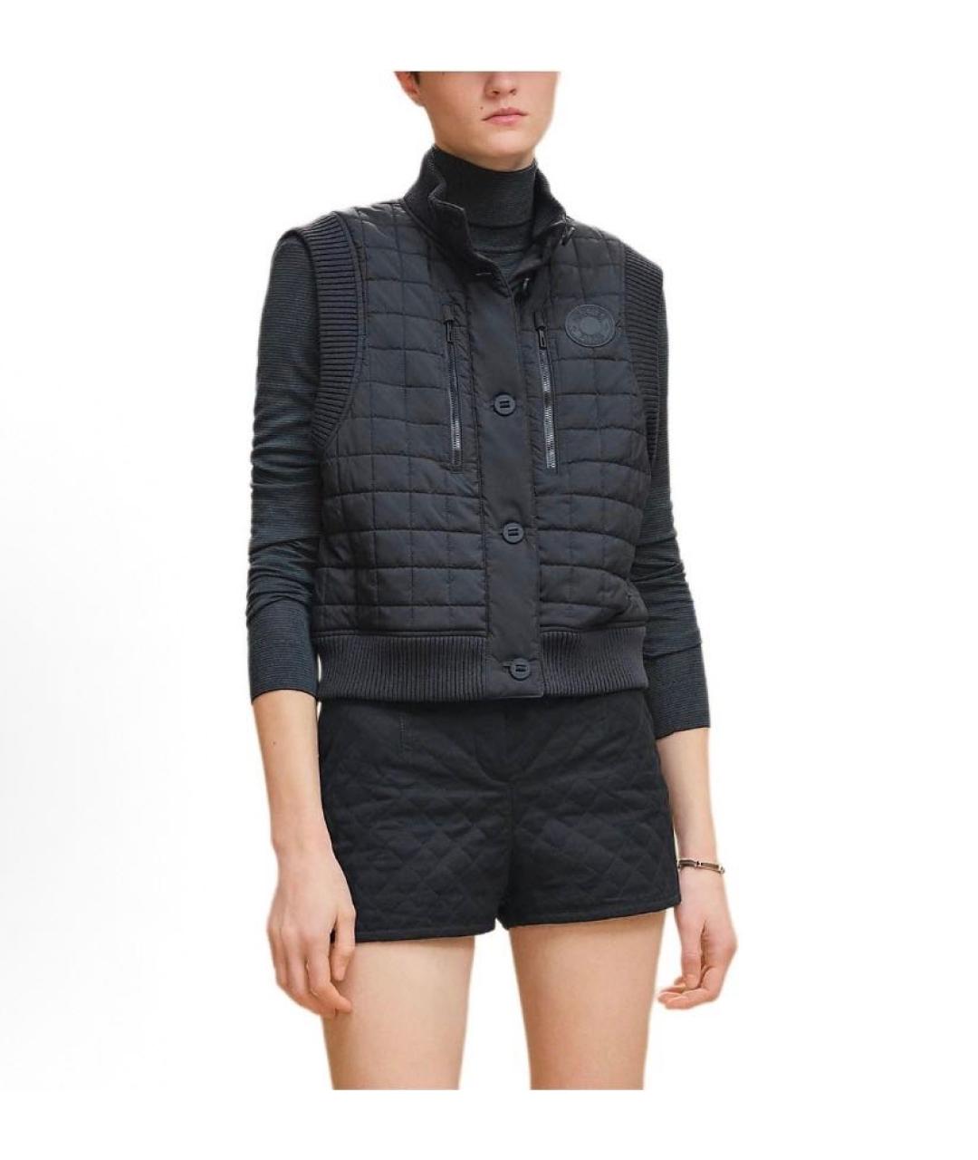 HERMES Черный хлопковый жилет, фото 2