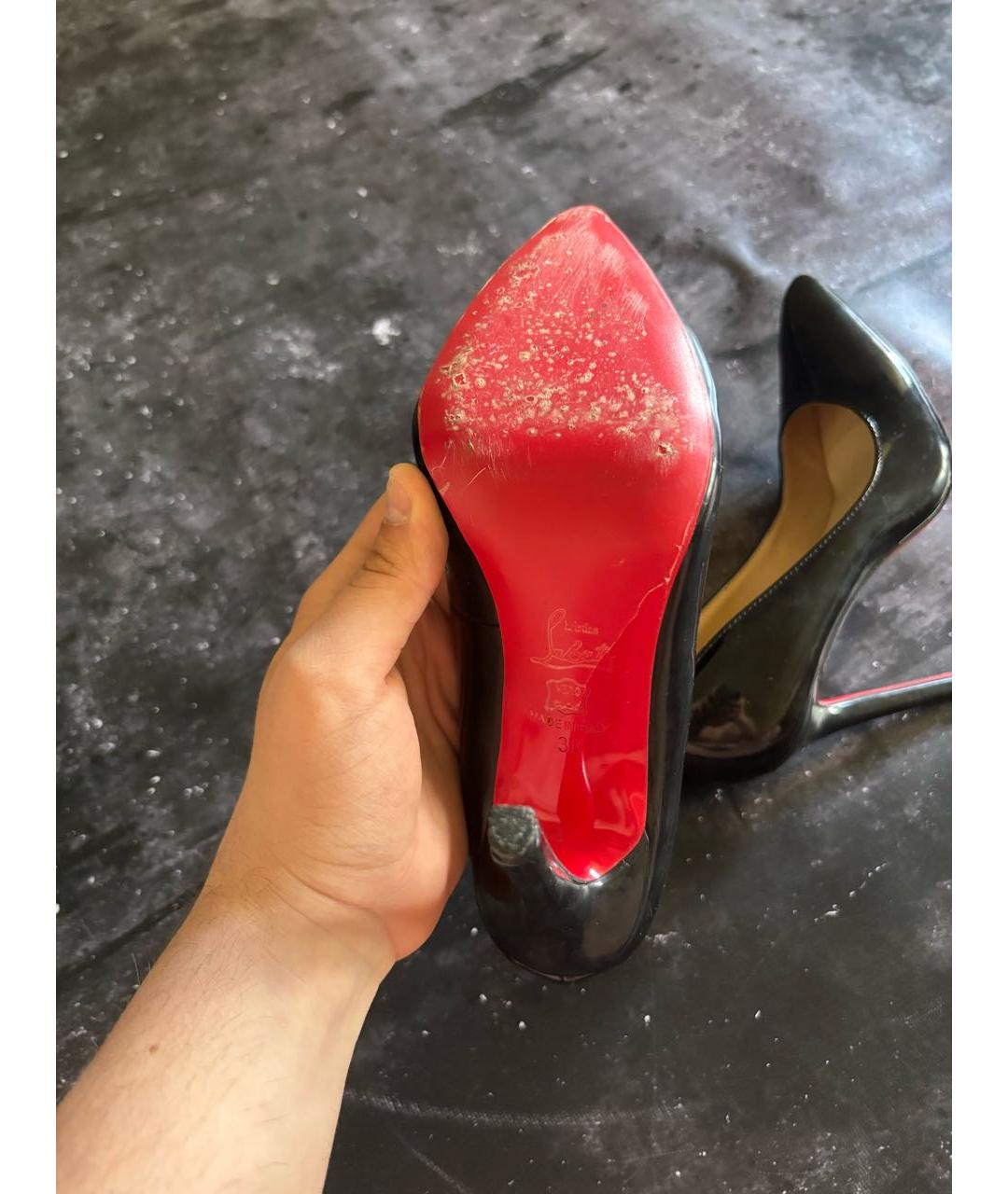 CHRISTIAN LOUBOUTIN Черные туфли из лакированной кожи, фото 3