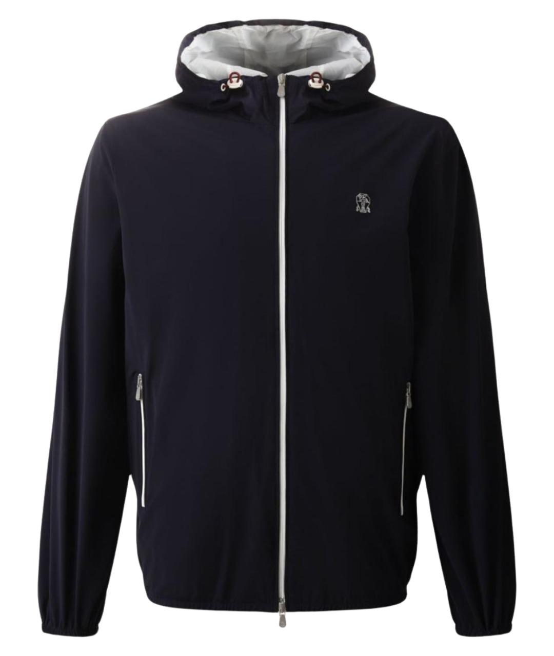 BRUNELLO CUCINELLI Темно-синяя полиамидовая куртка, фото 1