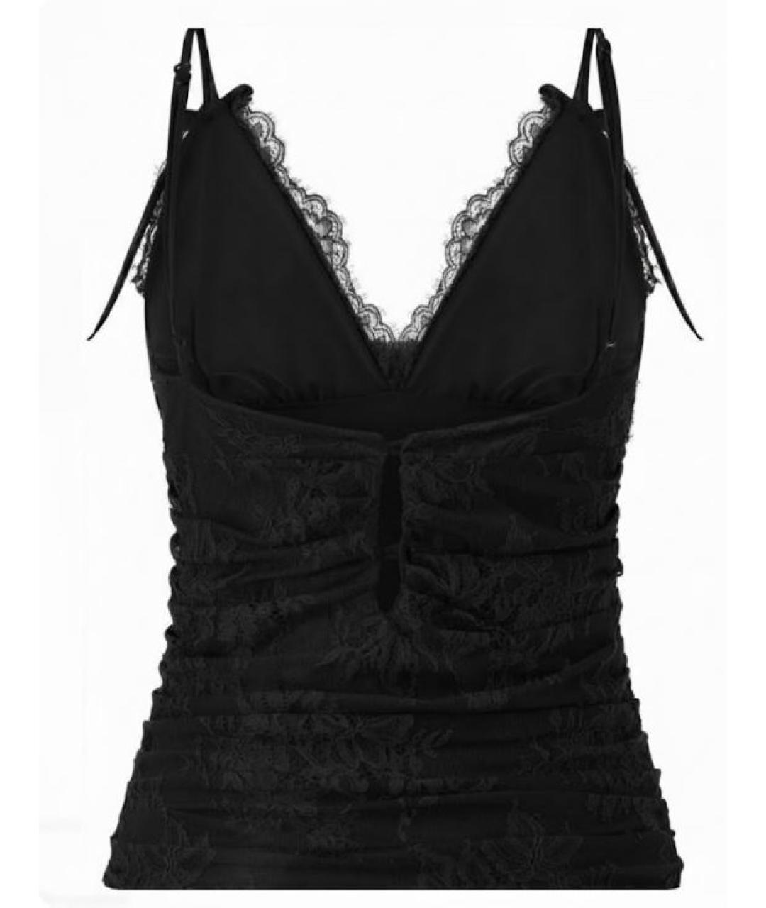 PINKO Черная полиамидовая майка, фото 2