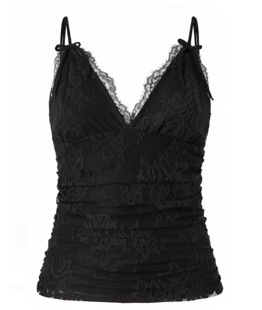 PINKO Черная полиамидовая майка, фото 1