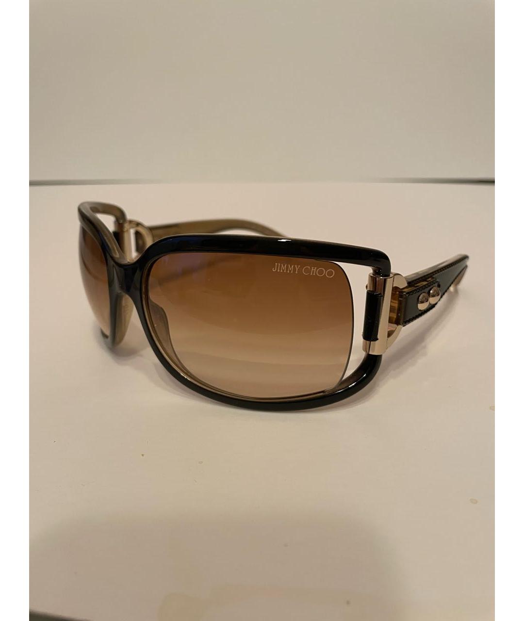 JIMMY CHOO Черные пластиковые солнцезащитные очки, фото 2