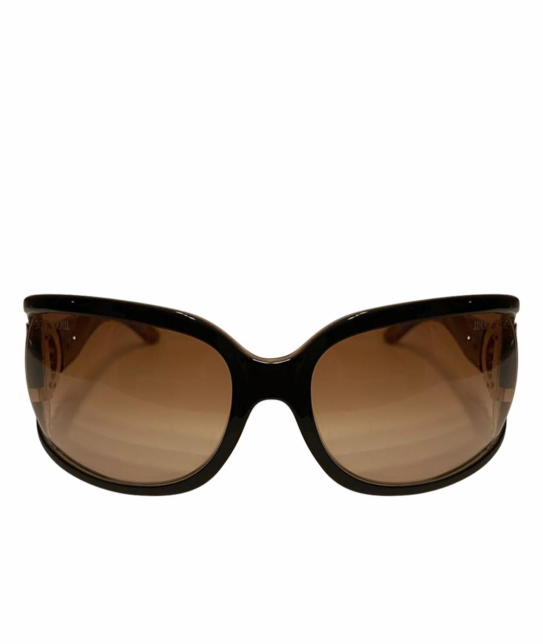 JIMMY CHOO Черные пластиковые солнцезащитные очки, фото 1