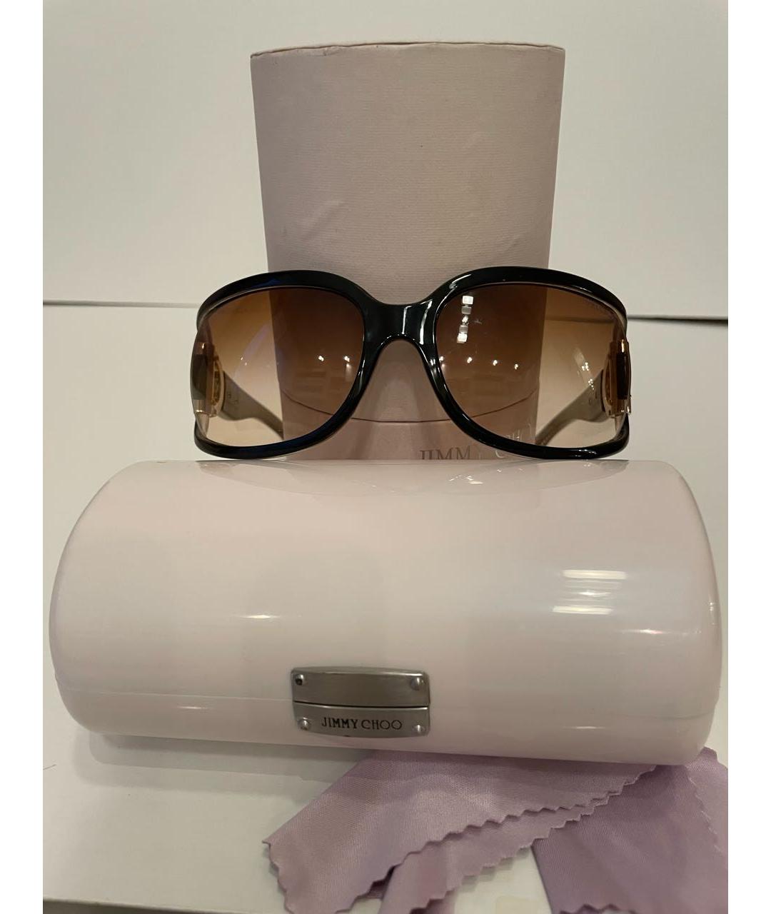 JIMMY CHOO Черные пластиковые солнцезащитные очки, фото 4