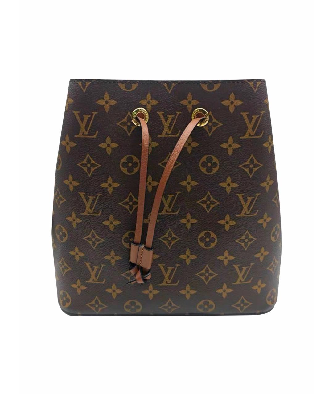 LOUIS VUITTON Коричневая кожаная сумка через плечо, фото 1