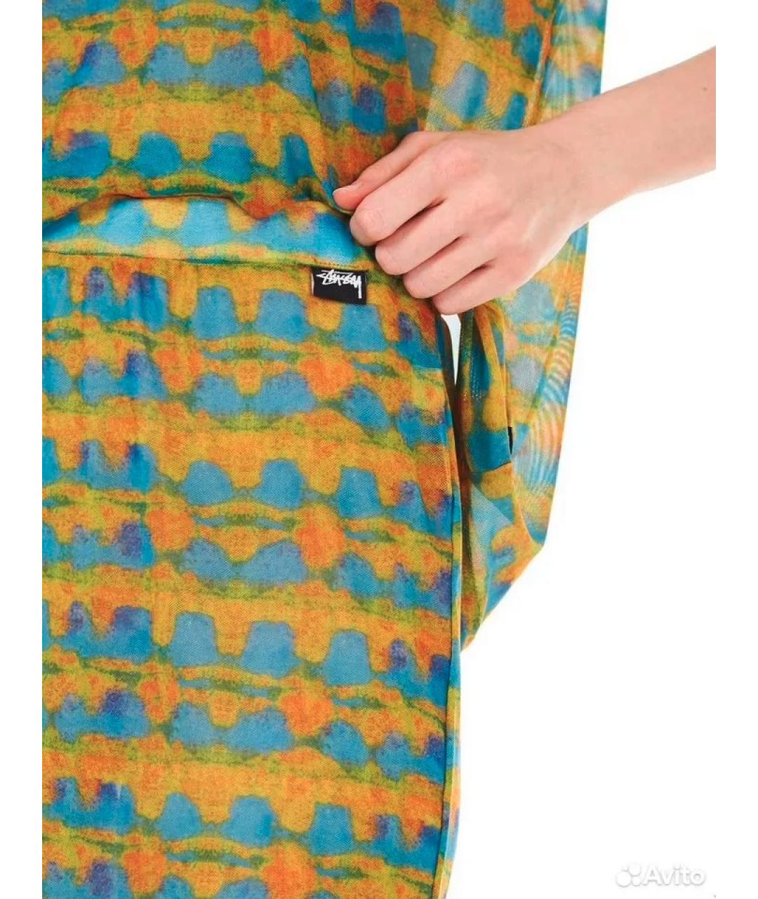 STUSSY Мульти полиэстеровая юбка миди, фото 2