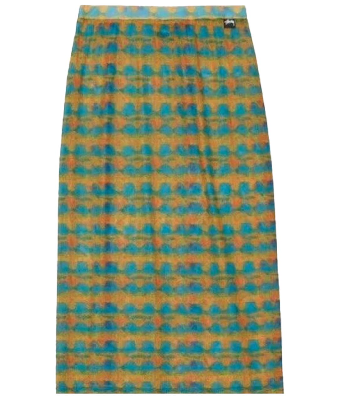 STUSSY Мульти полиэстеровая юбка миди, фото 1