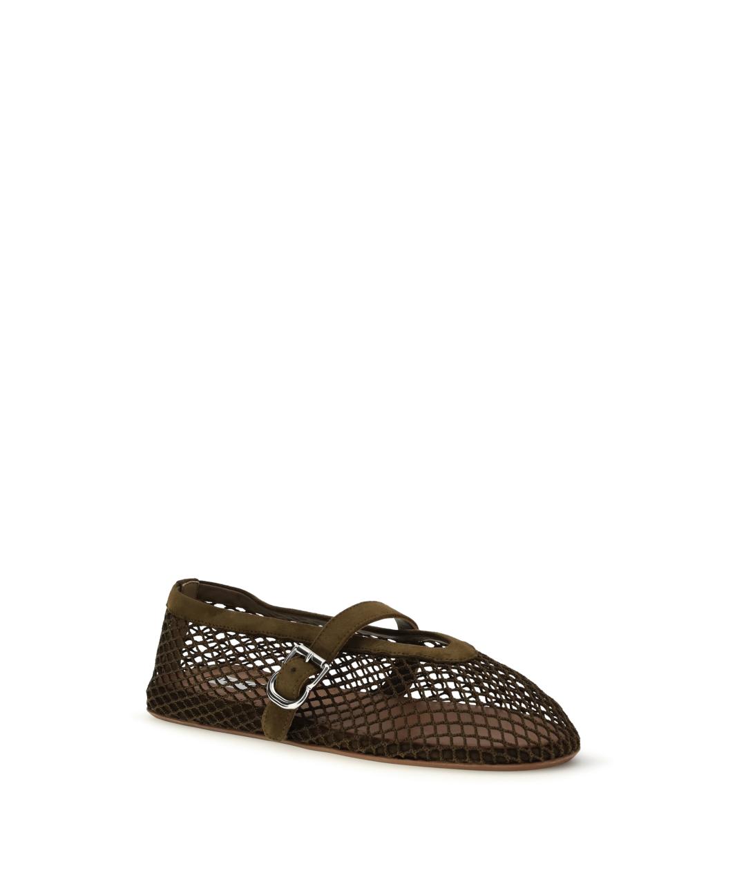 ALAIA Хаки кожаные балетки, фото 2