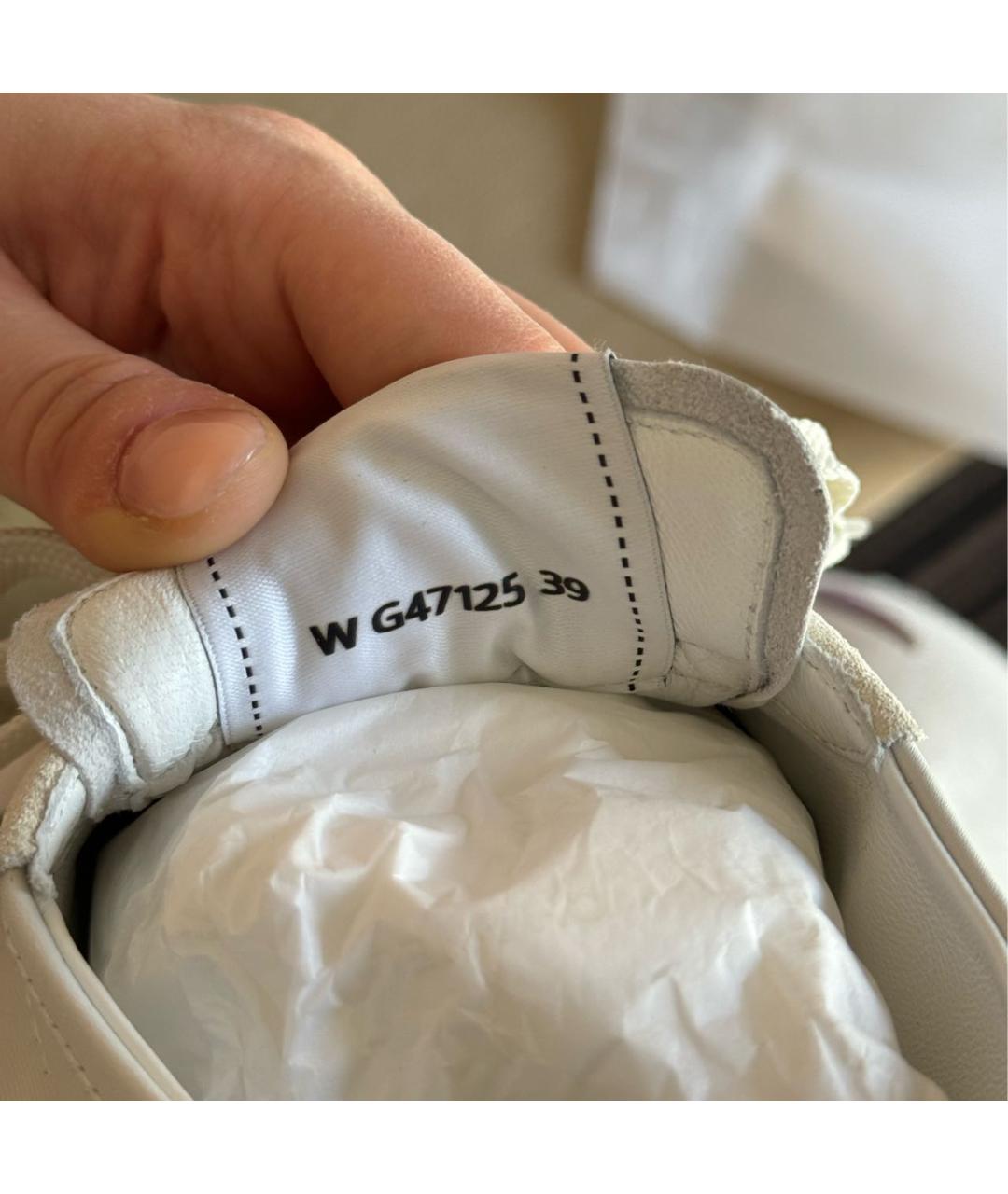 CHANEL Белые кожаные кеды, фото 5