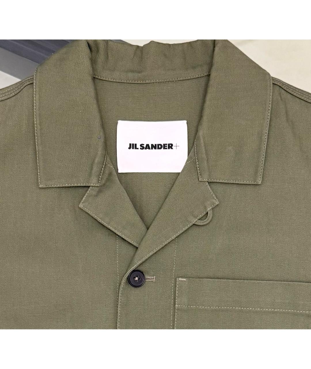 JIL SANDER Зеленый хлопковый костюм с брюками, фото 3