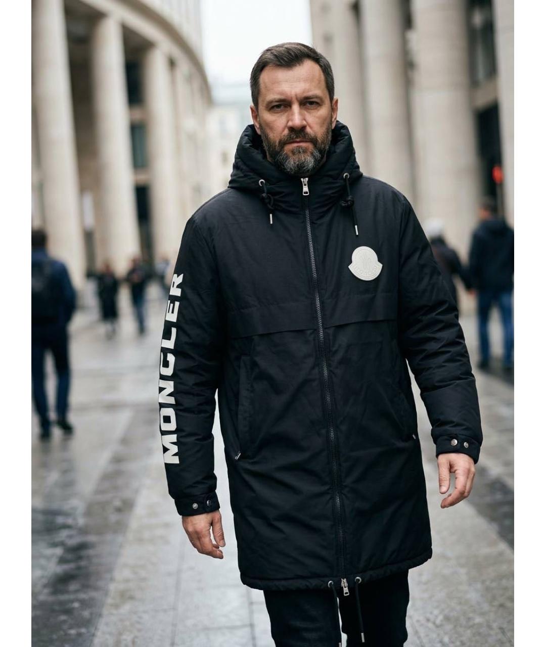 MONCLER Черная парка, фото 2