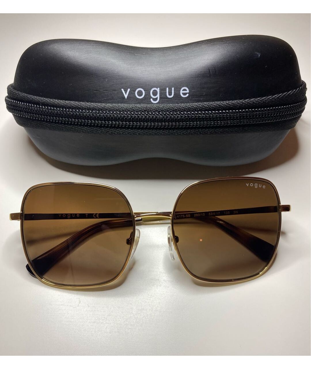 VOGUE EYEWEAR Коричневые металлические солнцезащитные очки, фото 3