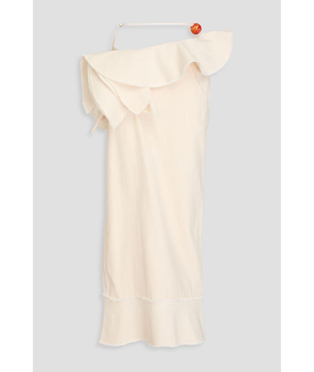 JACQUEMUS Бежевая хлопковая юбка макси, фото 3