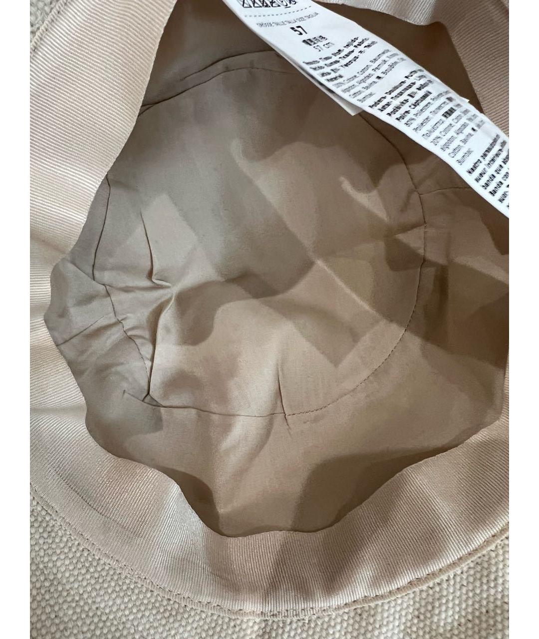 MAX MARA Бежевая хлопковая панама, фото 5