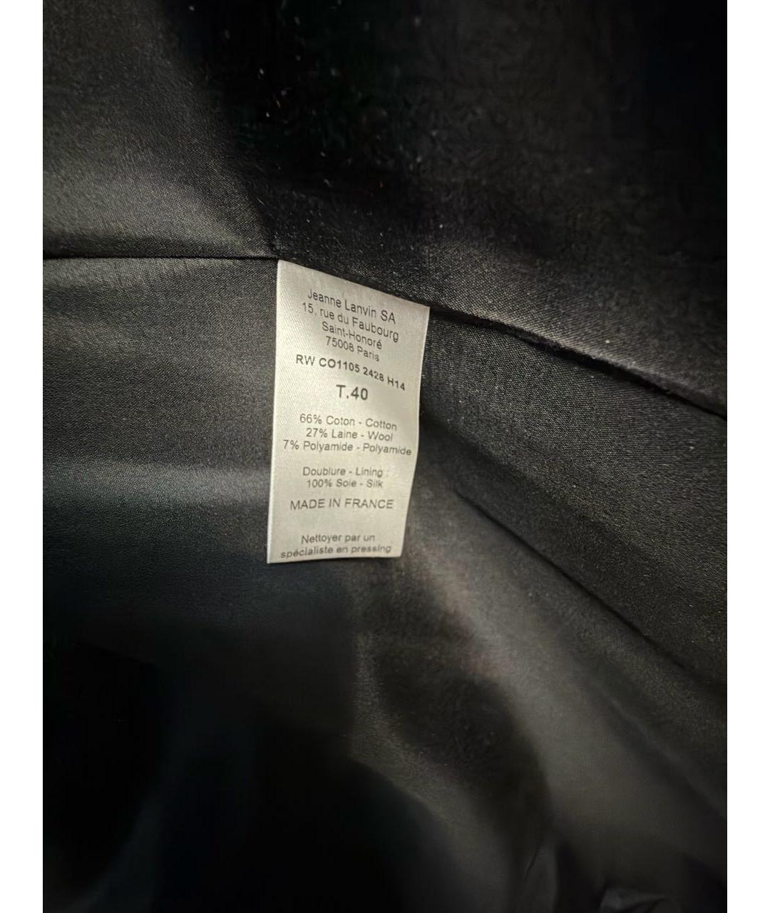 LANVIN Серое хлопковое пальто, фото 4