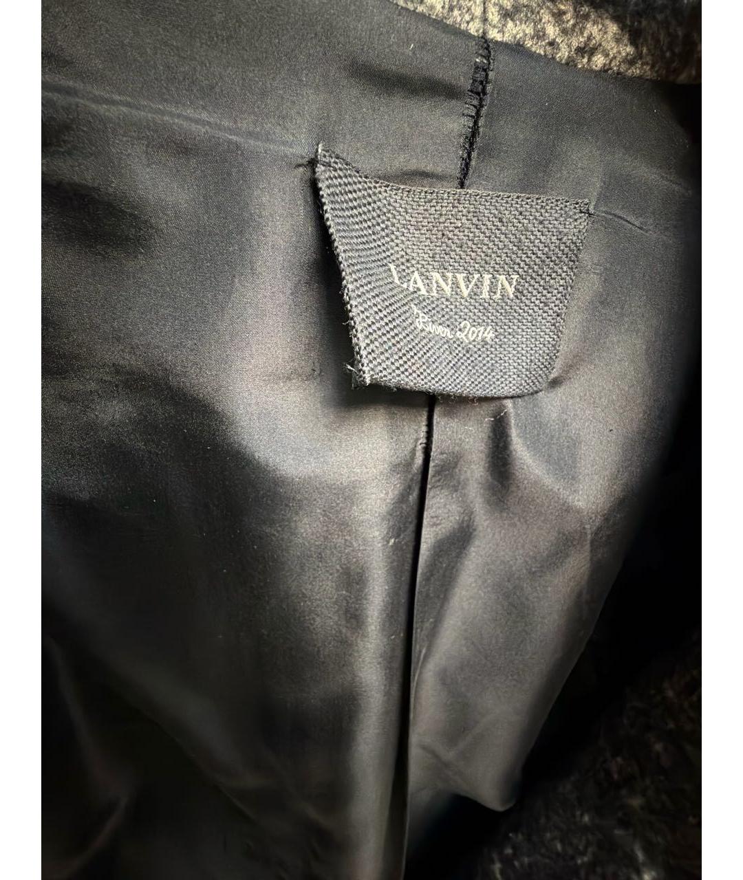 LANVIN Серое хлопковое пальто, фото 6