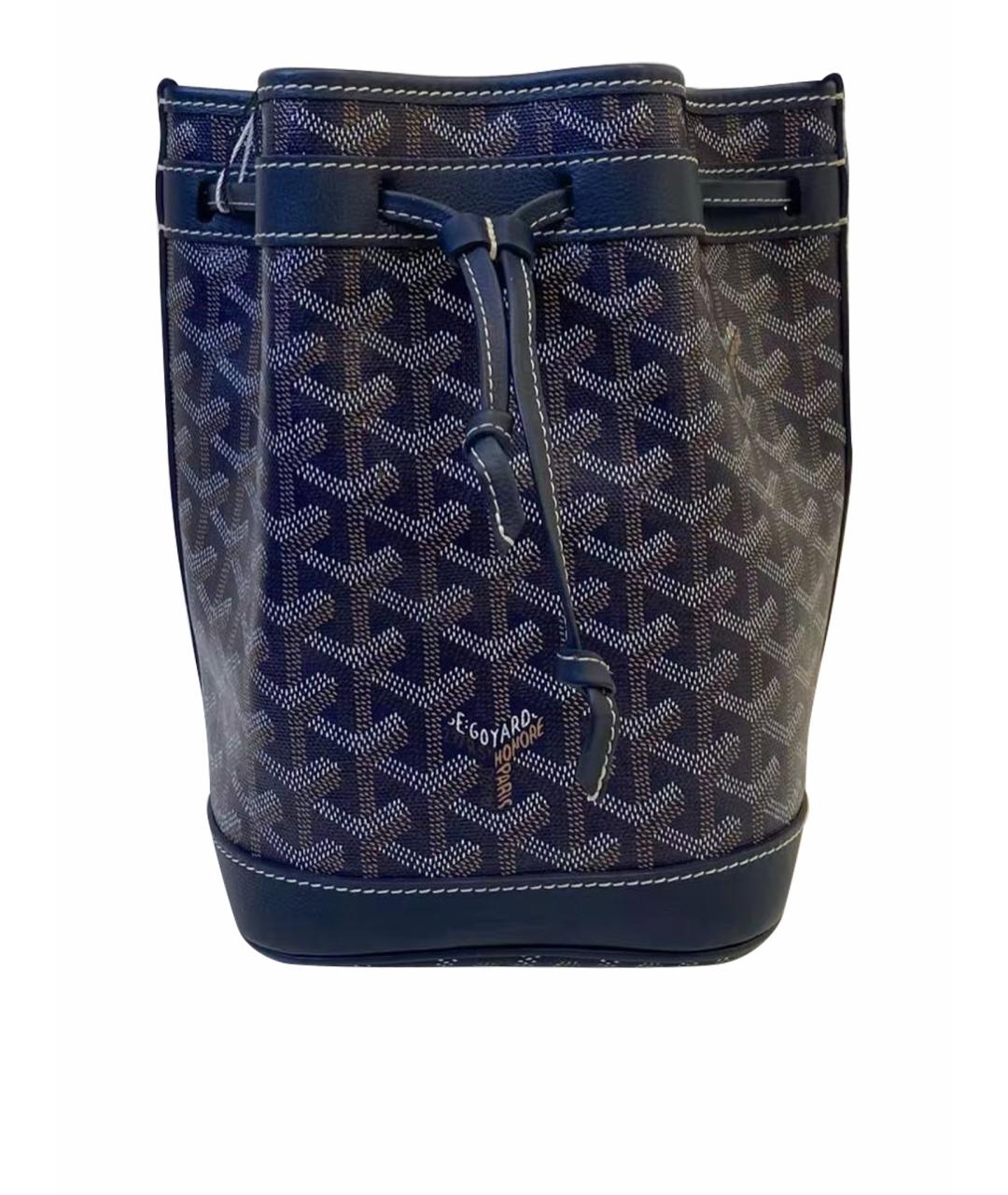 GOYARD Темно-синяя кожаная сумка через плечо, фото 1