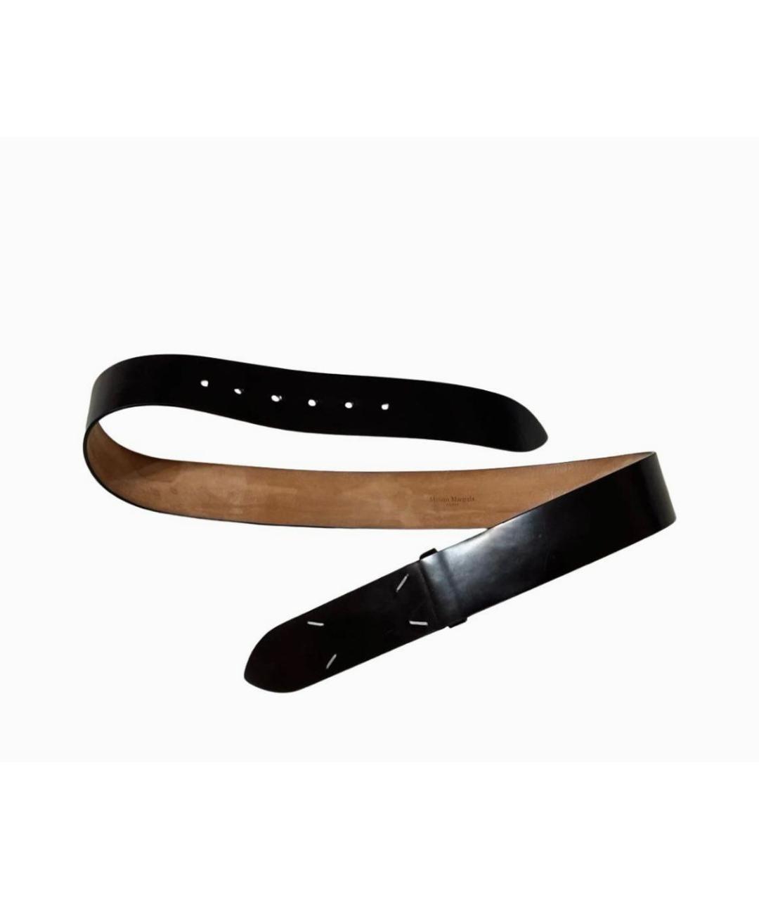 MAISON MARGIELA Черный замшевый ремень, фото 1