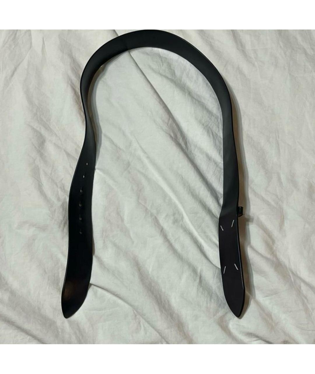 MAISON MARGIELA Черный замшевый ремень, фото 7