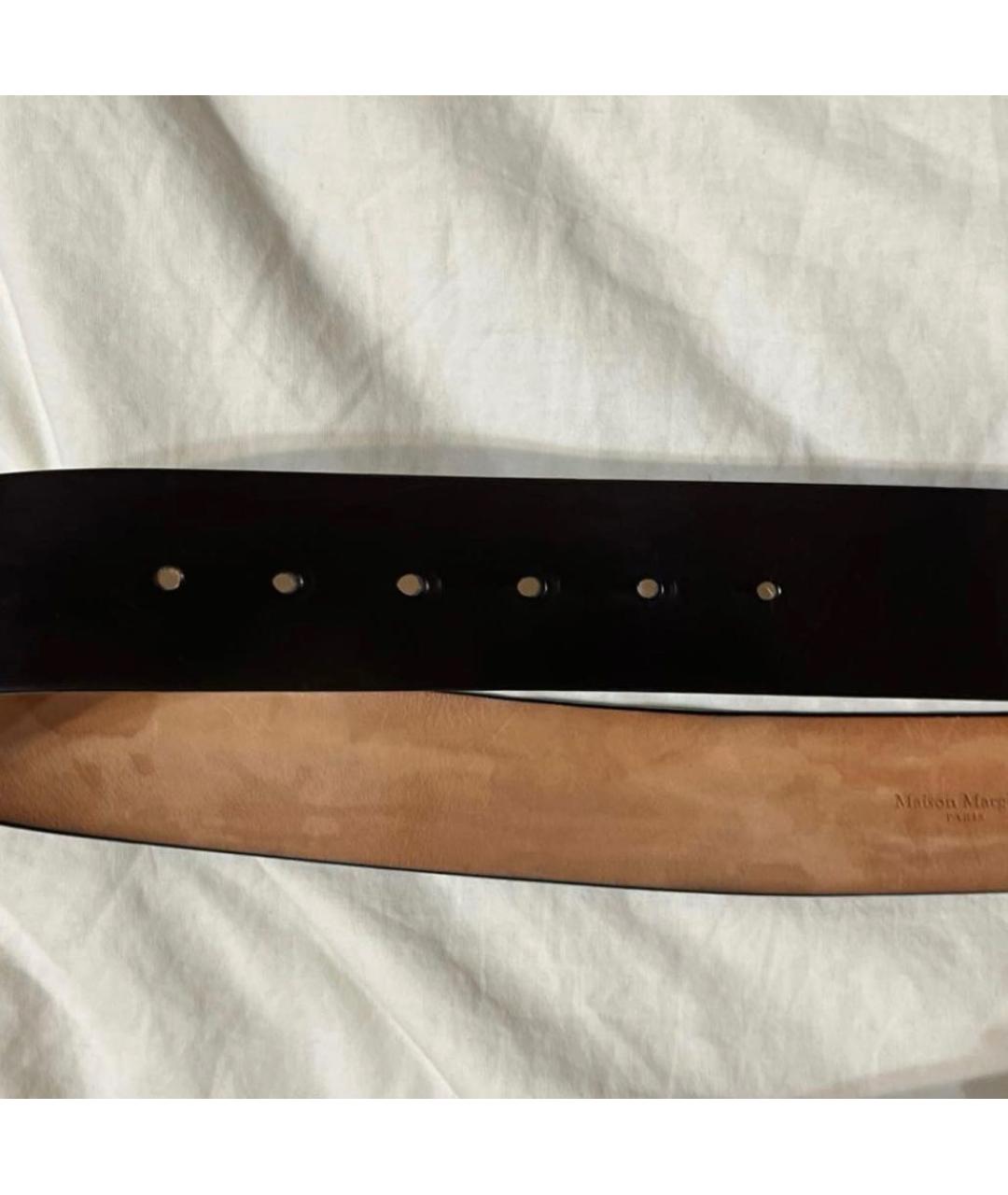 MAISON MARGIELA Черный замшевый ремень, фото 5