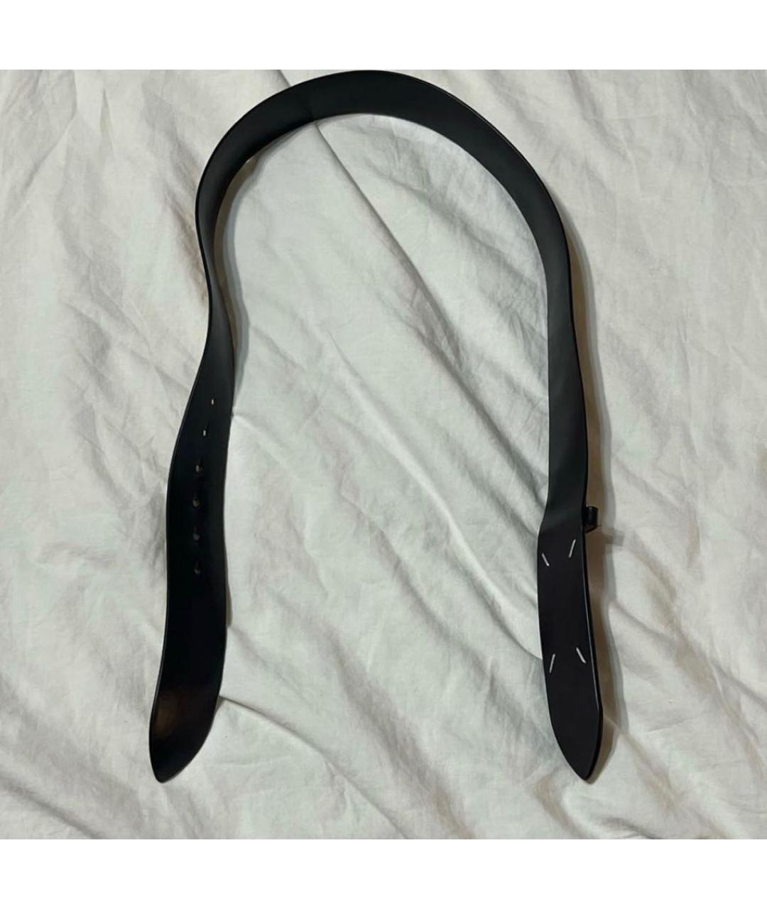 MAISON MARGIELA Черный замшевый ремень, фото 2