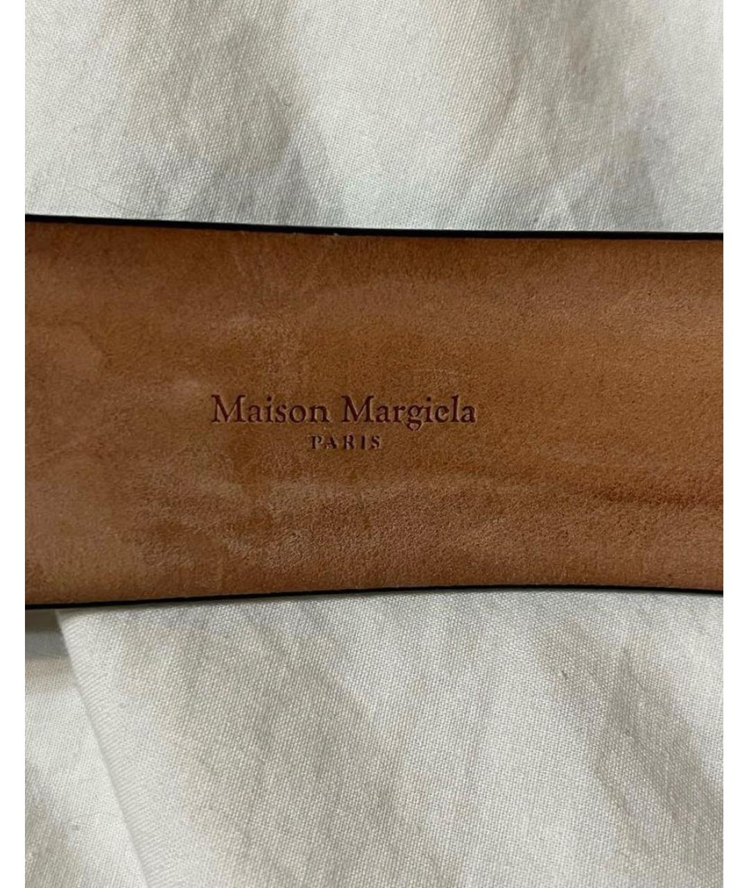 MAISON MARGIELA Черный замшевый ремень, фото 4