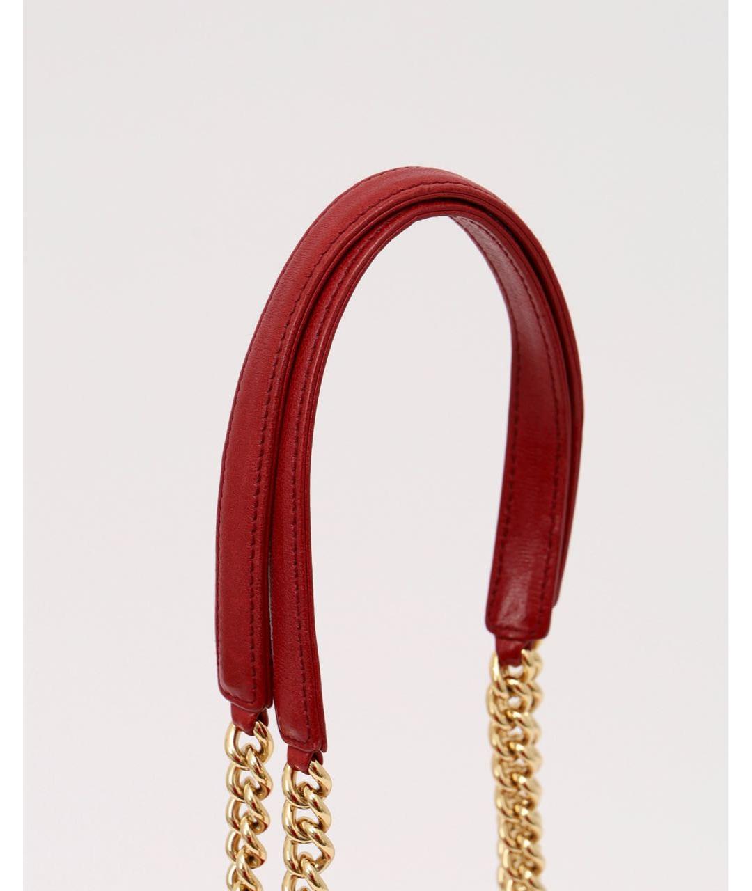 CHANEL Красная меховая сумка через плечо, фото 7