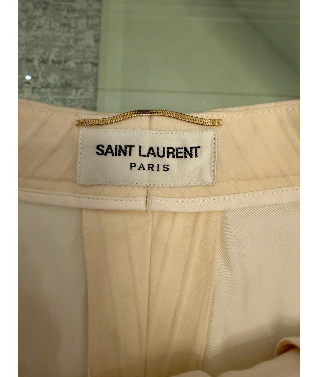 SAINT LAURENT Бежевые шорты, фото 3
