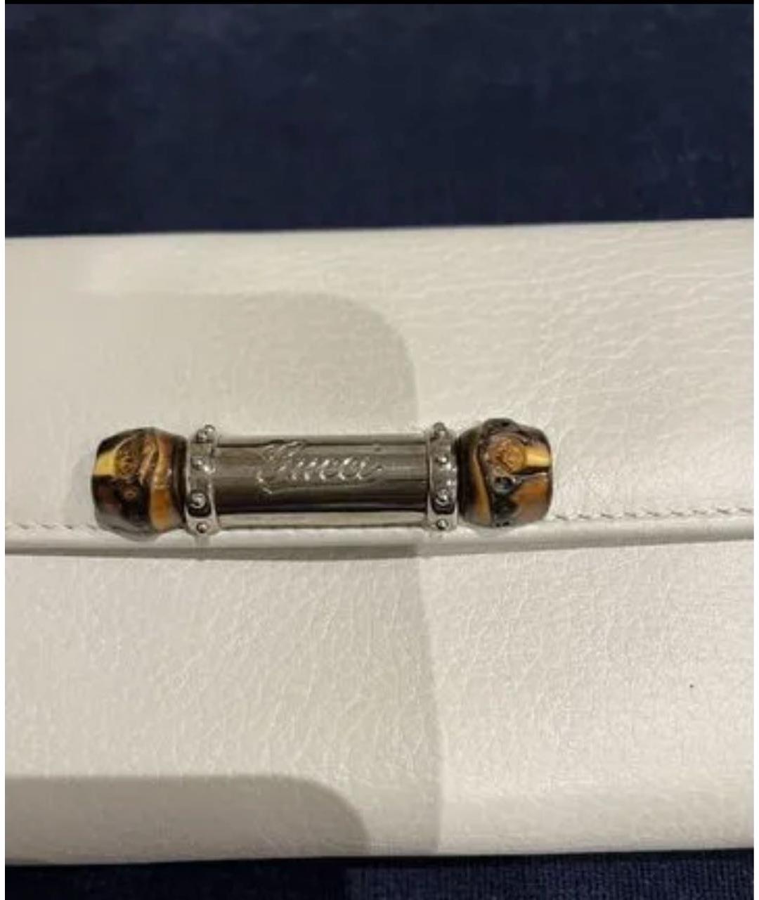 GUCCI Белый кожаный кошелек, фото 2