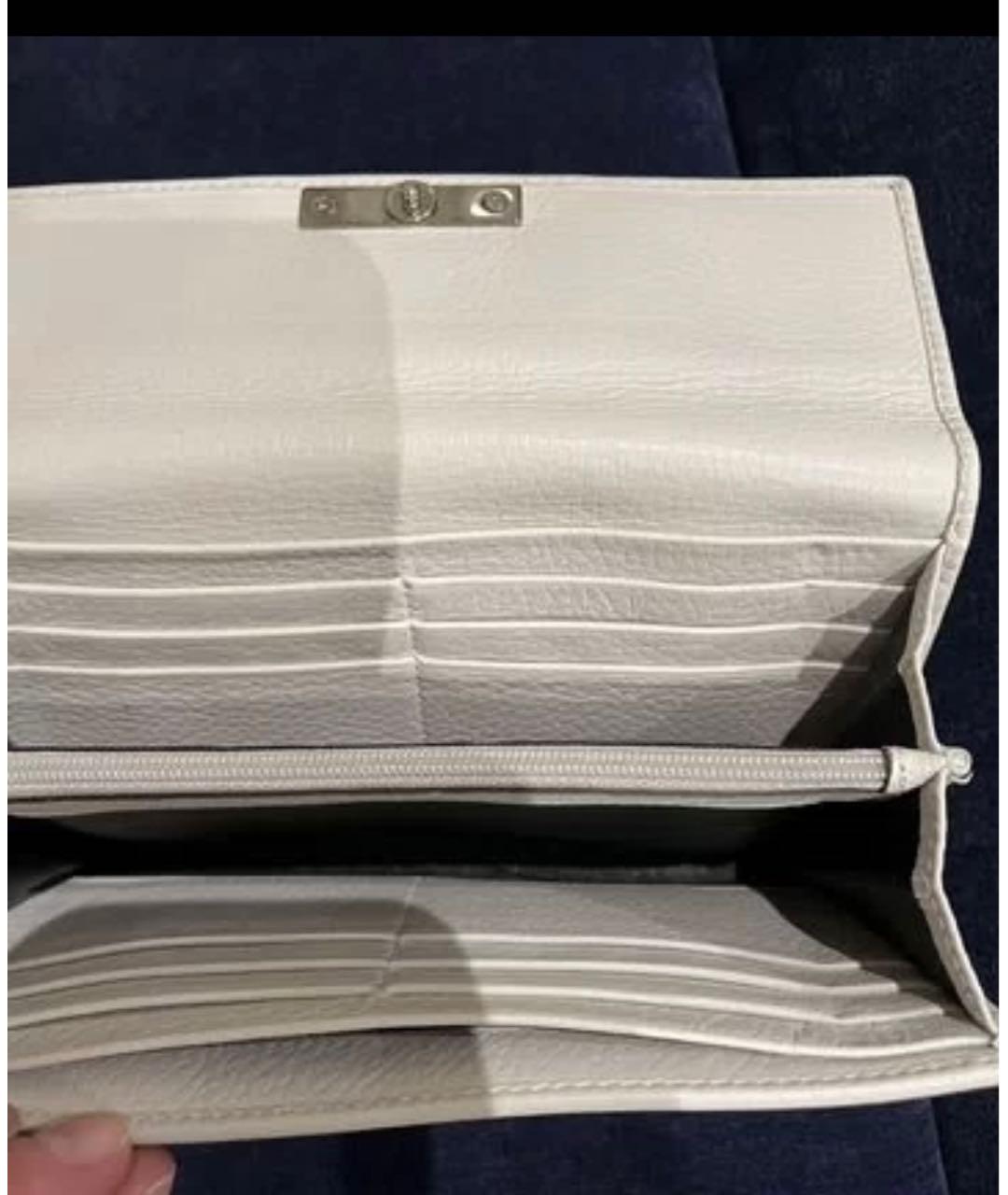 GUCCI Белый кожаный кошелек, фото 4