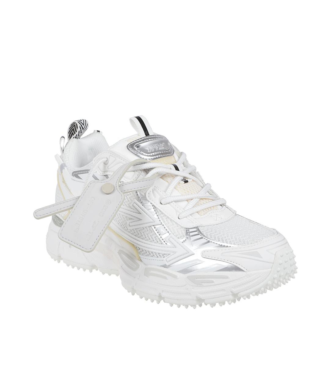 OFF-WHITE Белые текстильные низкие кроссовки / кеды, фото 2